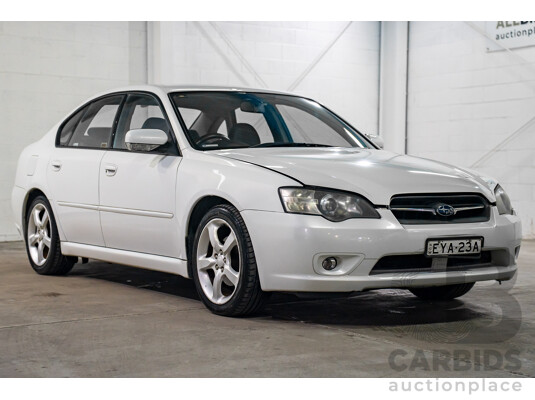 01/2004 Subaru Liberty 2.5i Luxury MY04 4d Sedan White 2.5L