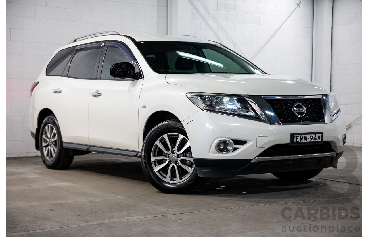 07/2016 Nissan Pathfinder ST R52 MY15 Upgrade 4d Wagon White 3.5L