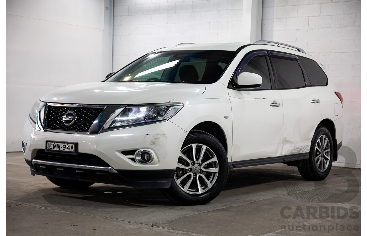 07/2016 Nissan Pathfinder ST R52 MY15 Upgrade 4d Wagon White 3.5L