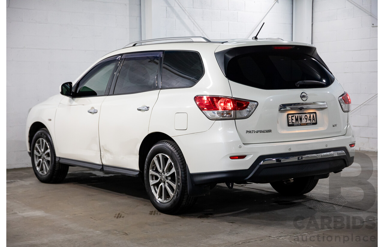 07/2016 Nissan Pathfinder ST R52 MY15 Upgrade 4d Wagon White 3.5L