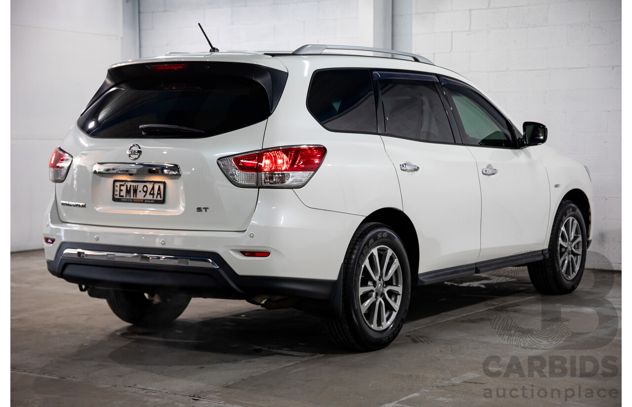 07/2016 Nissan Pathfinder ST R52 MY15 Upgrade 4d Wagon White 3.5L