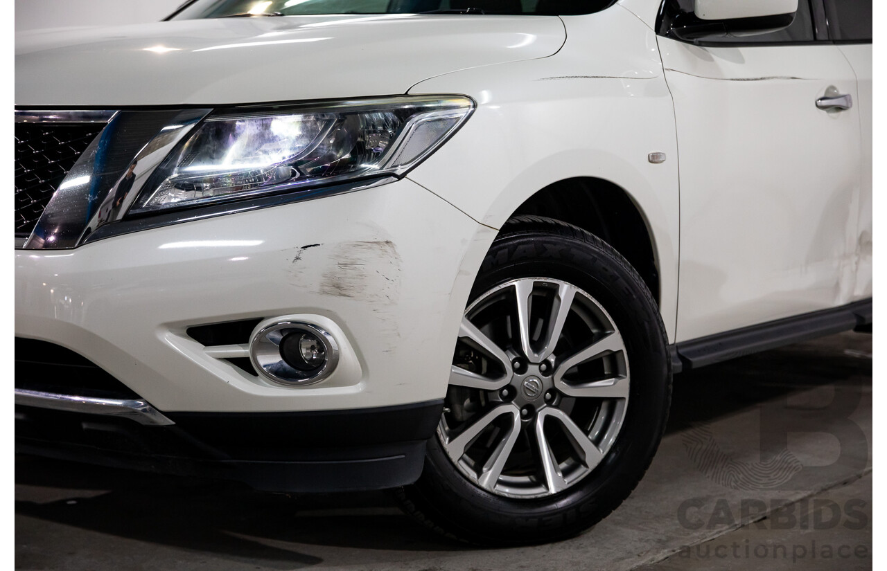 07/2016 Nissan Pathfinder ST R52 MY15 Upgrade 4d Wagon White 3.5L