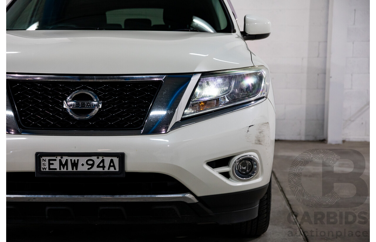 07/2016 Nissan Pathfinder ST R52 MY15 Upgrade 4d Wagon White 3.5L