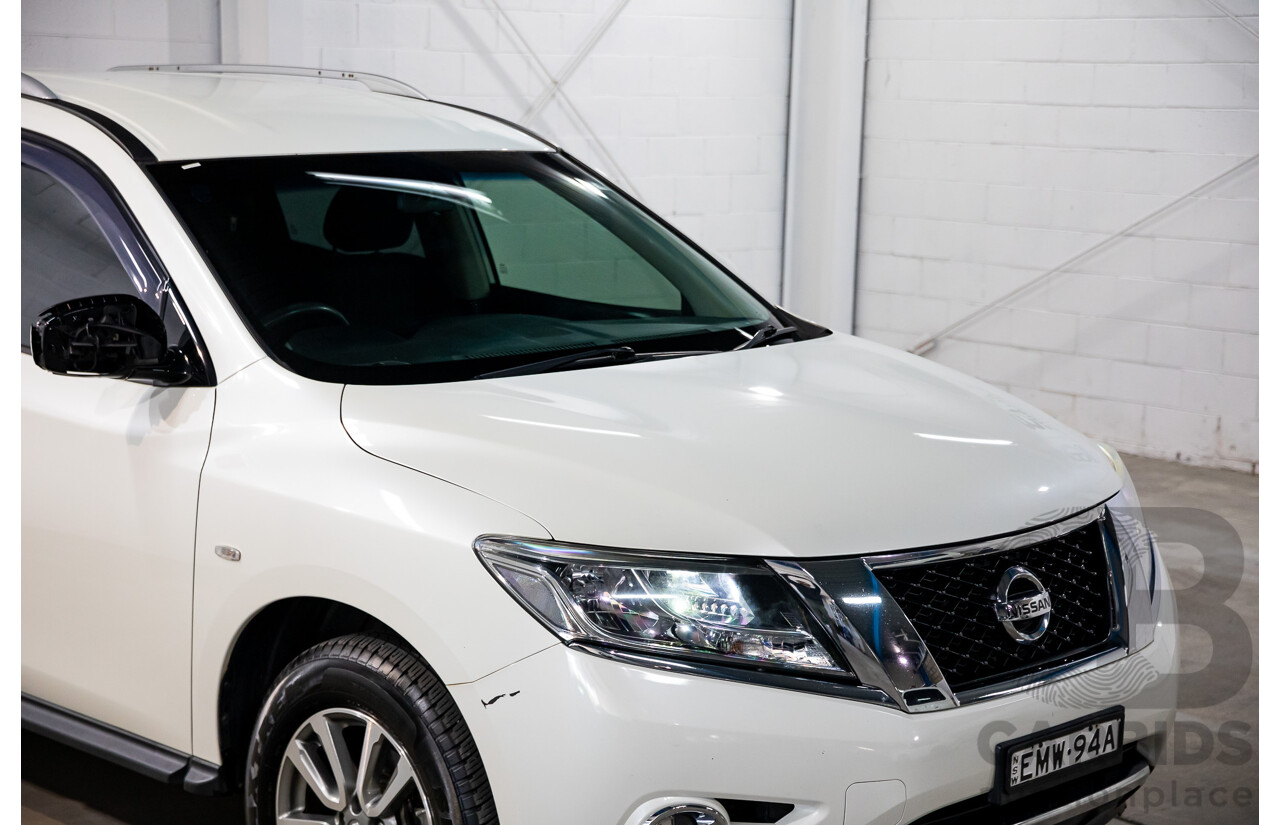 07/2016 Nissan Pathfinder ST R52 MY15 Upgrade 4d Wagon White 3.5L