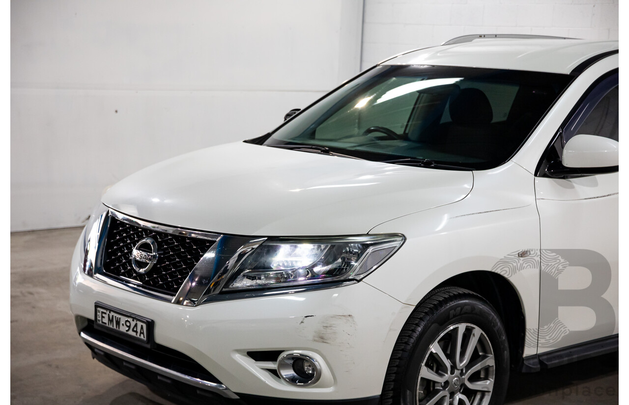 07/2016 Nissan Pathfinder ST R52 MY15 Upgrade 4d Wagon White 3.5L