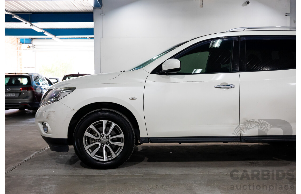 07/2016 Nissan Pathfinder ST R52 MY15 Upgrade 4d Wagon White 3.5L