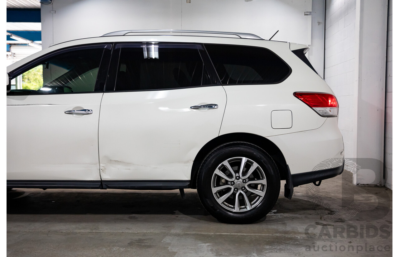 07/2016 Nissan Pathfinder ST R52 MY15 Upgrade 4d Wagon White 3.5L