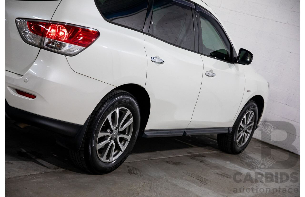 07/2016 Nissan Pathfinder ST R52 MY15 Upgrade 4d Wagon White 3.5L