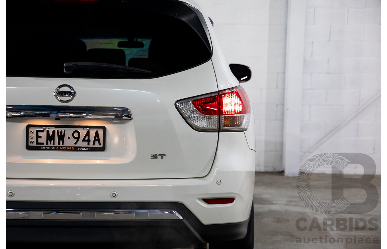 07/2016 Nissan Pathfinder ST R52 MY15 Upgrade 4d Wagon White 3.5L