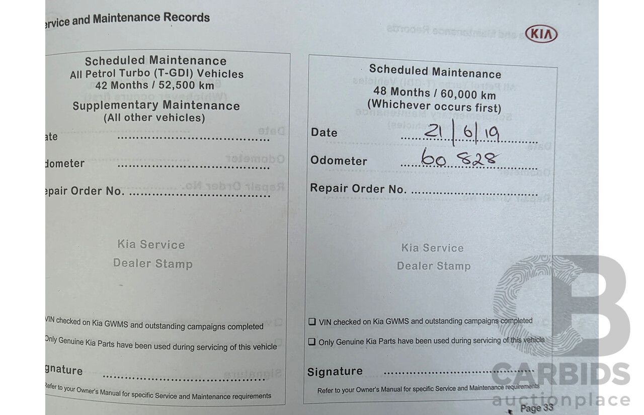 5/2016 Kia Carnival S YP MY16 4d Wagon Clear White 3.3L - 8 Seater