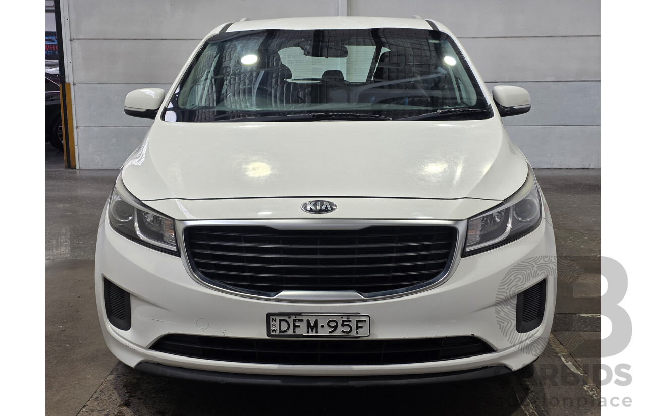 5/2016 Kia Carnival S YP MY16 4d Wagon Clear White 3.3L - 8 Seater