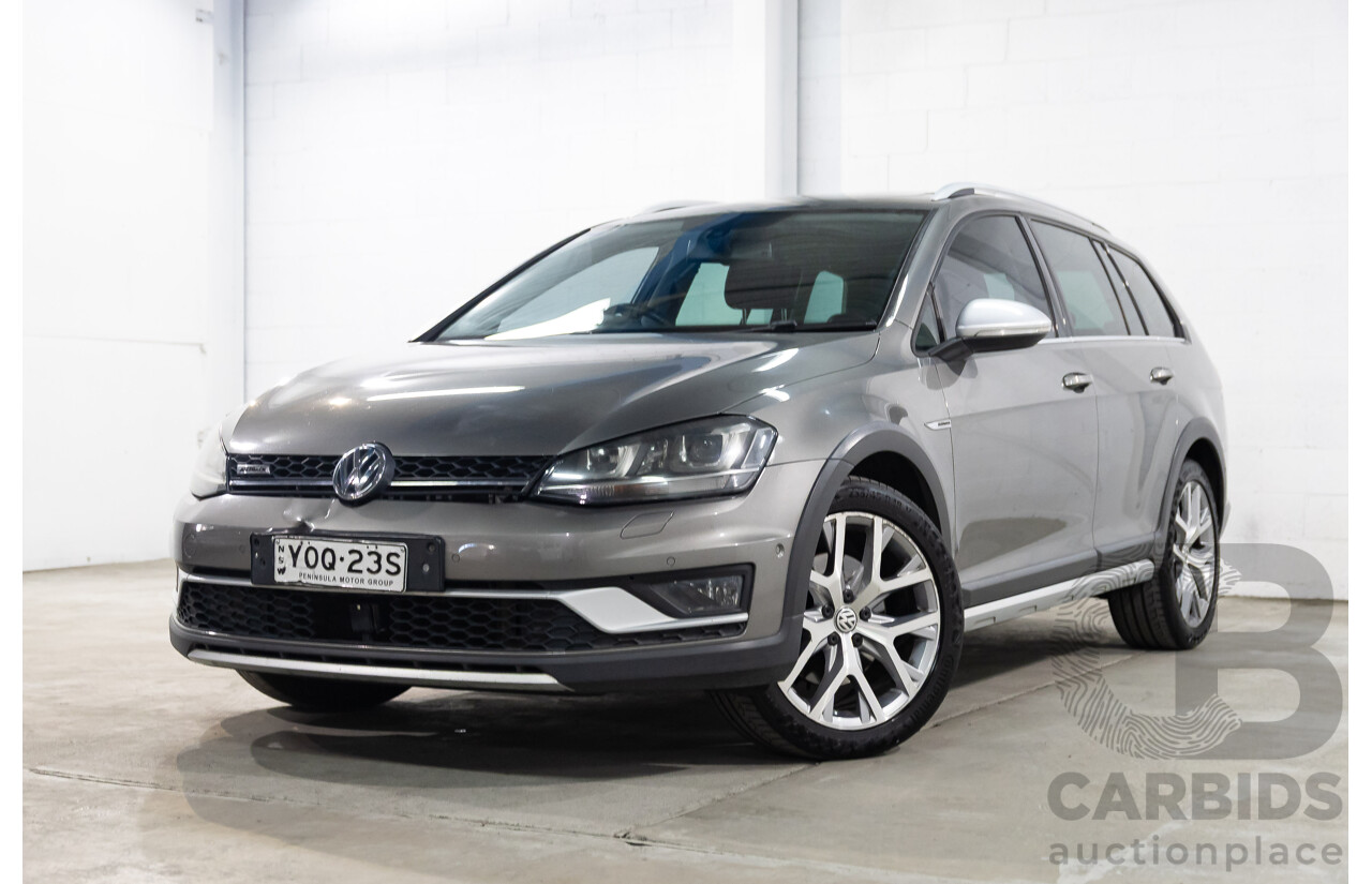 02/2016 Volkswagen Golf ALLTRACK 132 TSI AWD AU MY16 4D Wagon Limestone Grey Metallic Turbo 1.8L