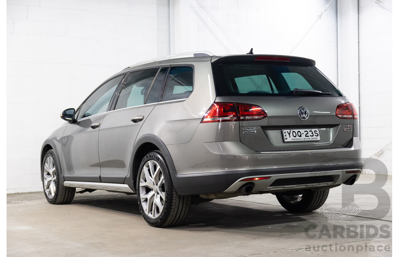 02/2016 Volkswagen Golf ALLTRACK 132 TSI AWD AU MY16 4D Wagon Limestone Grey Metallic Turbo 1.8L
