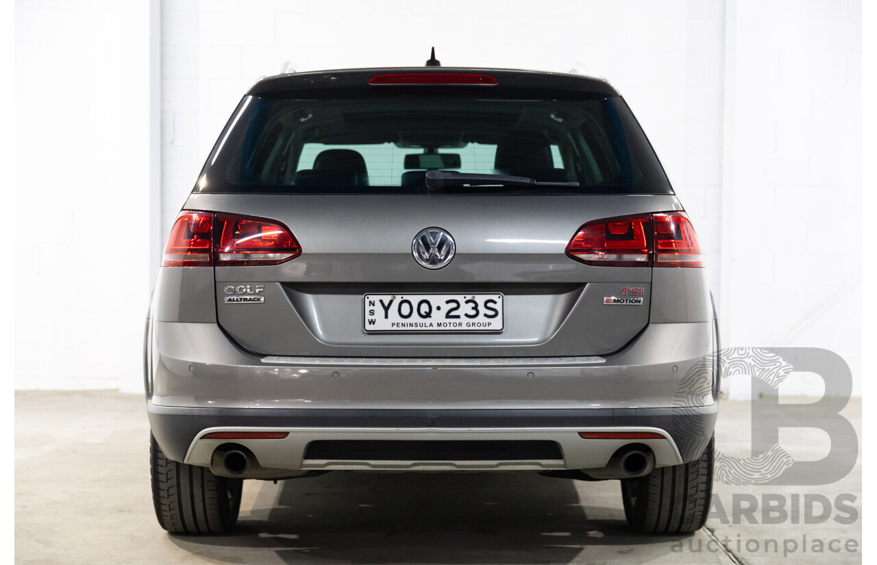 02/2016 Volkswagen Golf ALLTRACK 132 TSI AWD AU MY16 4D Wagon Limestone Grey Metallic Turbo 1.8L