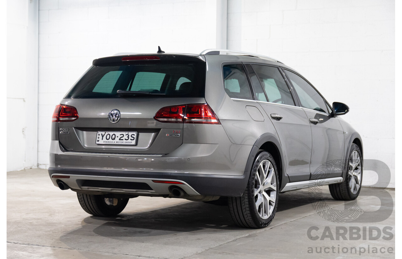02/2016 Volkswagen Golf ALLTRACK 132 TSI AWD AU MY16 4D Wagon Limestone Grey Metallic Turbo 1.8L