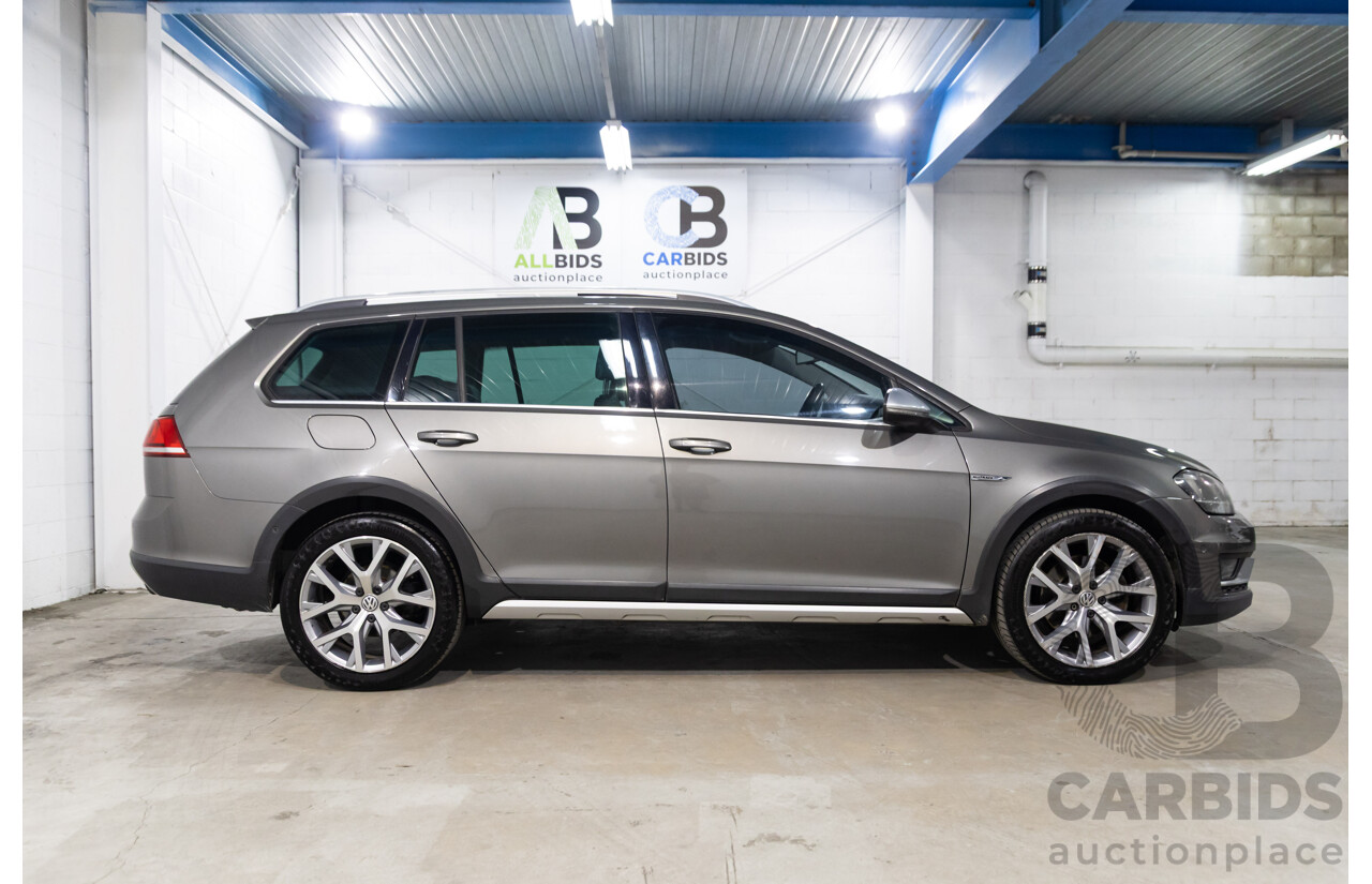 02/2016 Volkswagen Golf ALLTRACK 132 TSI AWD AU MY16 4D Wagon Limestone Grey Metallic Turbo 1.8L
