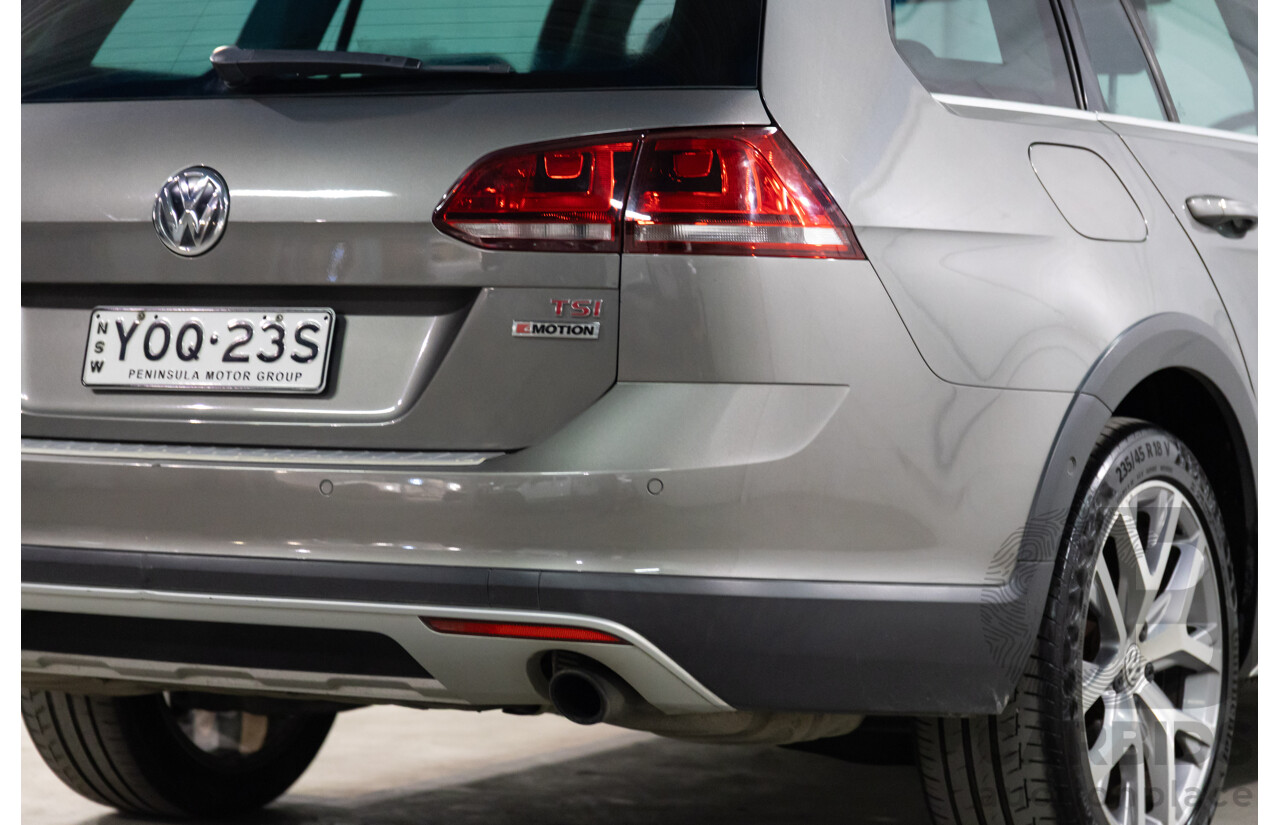02/2016 Volkswagen Golf ALLTRACK 132 TSI AWD AU MY16 4D Wagon Limestone Grey Metallic Turbo 1.8L
