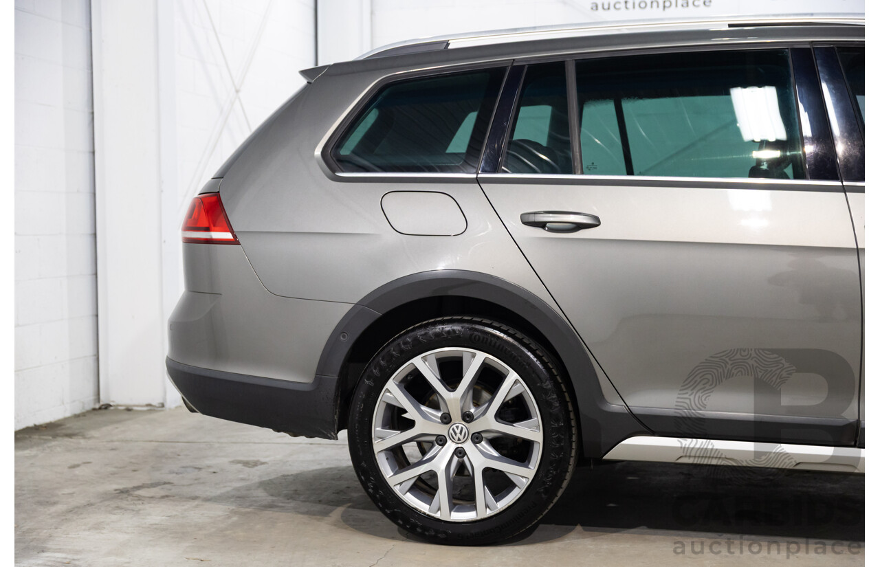 02/2016 Volkswagen Golf ALLTRACK 132 TSI AWD AU MY16 4D Wagon Limestone Grey Metallic Turbo 1.8L