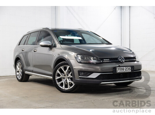02/2016 Volkswagen Golf ALLTRACK 132 TSI AWD AU MY16 4D Wagon Limestone Grey Metallic Turbo 1.8L