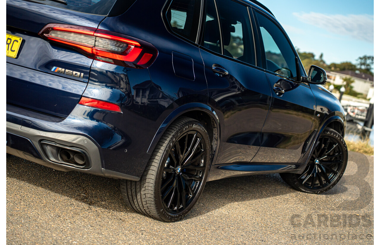 05/2021 BMW X5 M50i AWD G05 4D Wagon Tansanit Blue Metallic Twin Turbo 4.4L V8