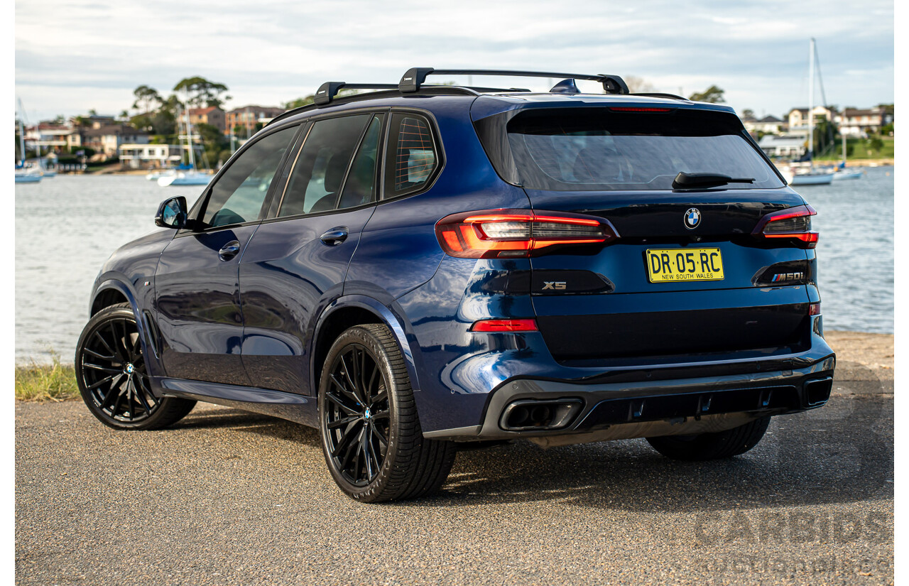 05/2021 BMW X5 M50i AWD G05 4D Wagon Tansanit Blue Metallic Twin Turbo 4.4L V8