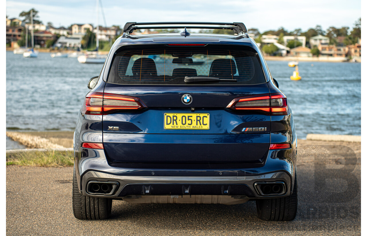 05/2021 BMW X5 M50i AWD G05 4D Wagon Tansanit Blue Metallic Twin Turbo 4.4L V8