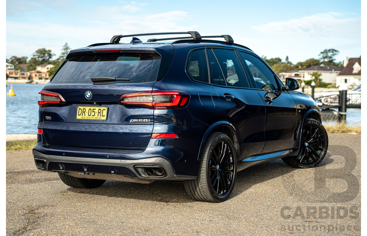 05/2021 BMW X5 M50i AWD G05 4D Wagon Tansanit Blue Metallic Twin Turbo 4.4L V8