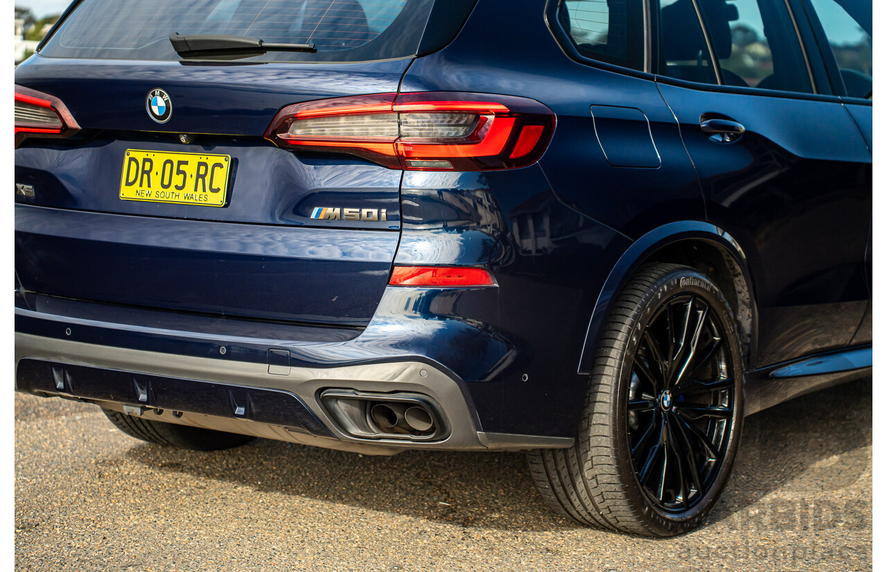05/2021 BMW X5 M50i AWD G05 4D Wagon Tansanit Blue Metallic Twin Turbo 4.4L V8