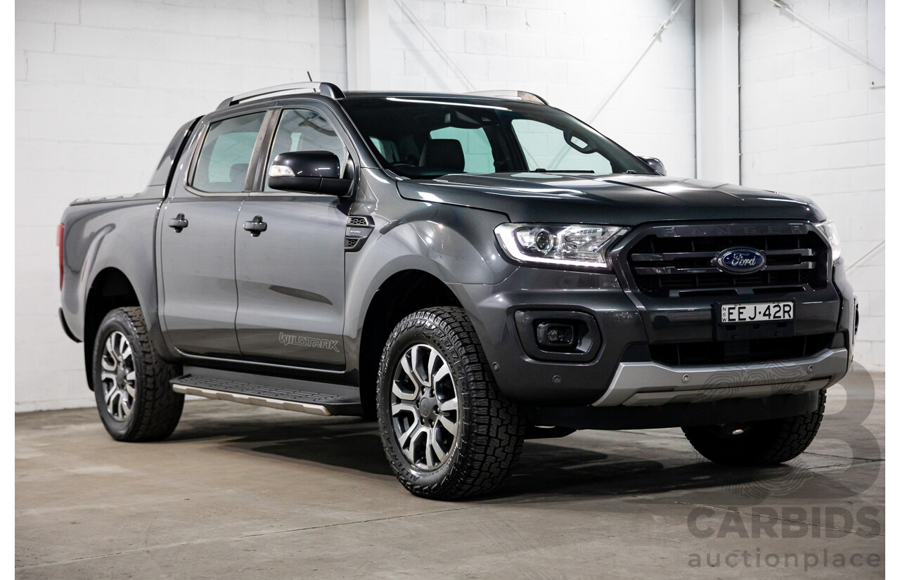 11/2018 Ford Ranger WILDTRAK 2.0 (4x4) 4x4 PX MKIII MY19 Double Cab P/Up Magentic Grey Diesel Twin Turbo 2.0L