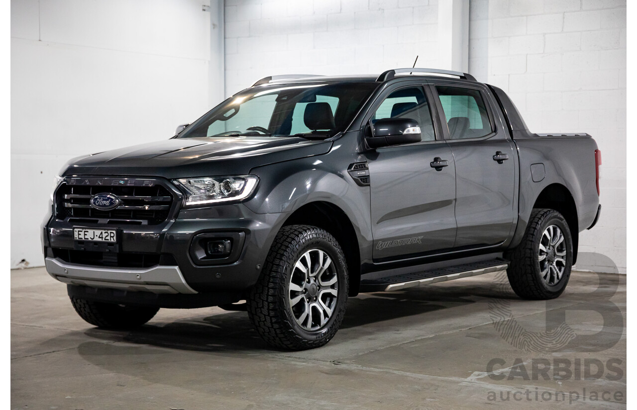 11/2018 Ford Ranger WILDTRAK 2.0 (4x4) 4x4 PX MKIII MY19 Double Cab P/Up Magentic Grey Diesel Twin Turbo 2.0L