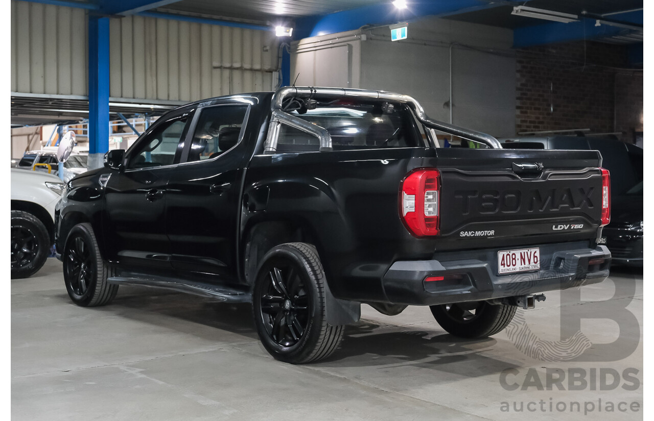 10/2021 Ldv T60 MAX LUXE (4x4) 4x4 SK8C Double Cab Utility Black Diesel Twin Turbo2.0L