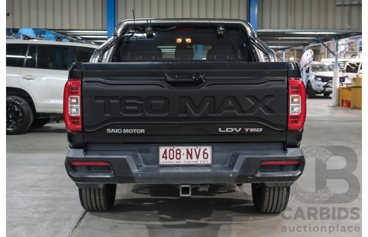 10/2021 Ldv T60 MAX LUXE (4x4) 4x4 SK8C Double Cab Utility Black Diesel Twin Turbo2.0L