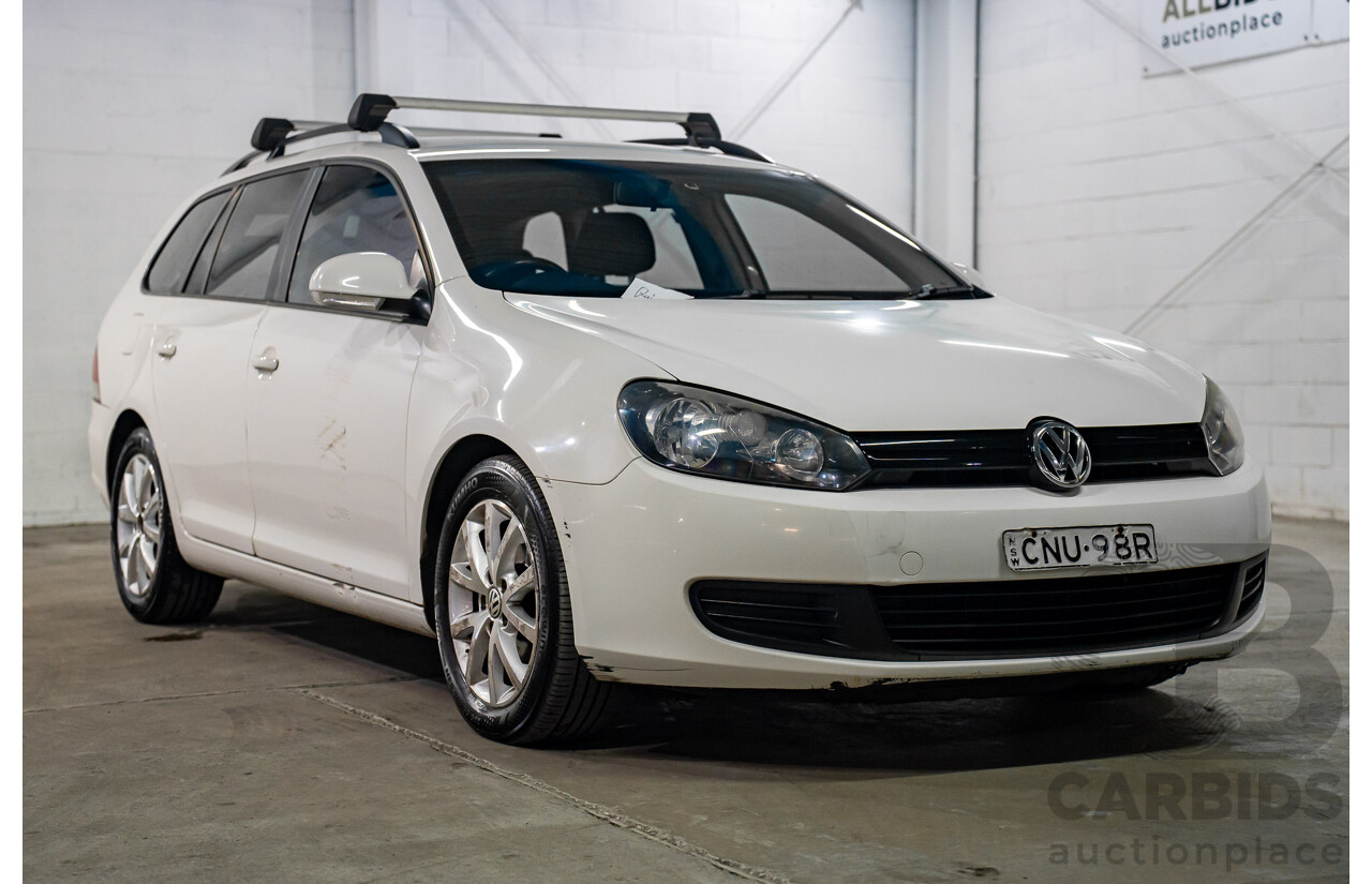 12/2012 Volkswagen Golf 90 TSI Trendline (FWD) 1K MY13 4D Wagon White Turbo 1.4L