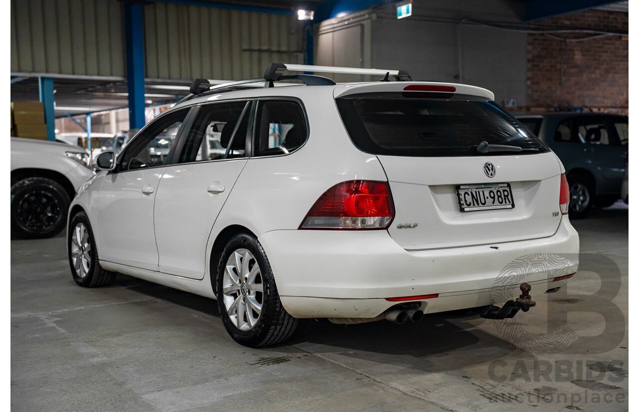 12/2012 Volkswagen Golf 90 TSI Trendline (FWD) 1K MY13 4D Wagon White Turbo 1.4L