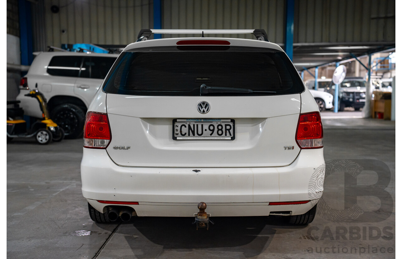 12/2012 Volkswagen Golf 90 TSI Trendline (FWD) 1K MY13 4D Wagon White Turbo 1.4L