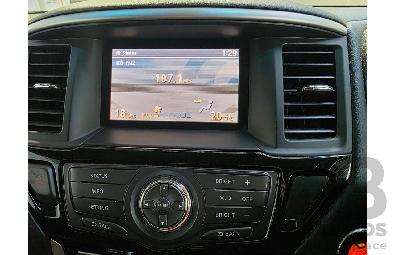 8/2014 Nissan Pathfinder ST (4x2) R52 4d Wagon Black Obsidian V6 3.5L - 7 Seater