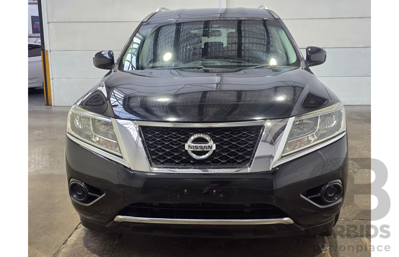 8/2014 Nissan Pathfinder ST (4x2) R52 4d Wagon Black Obsidian V6 3.5L - 7 Seater