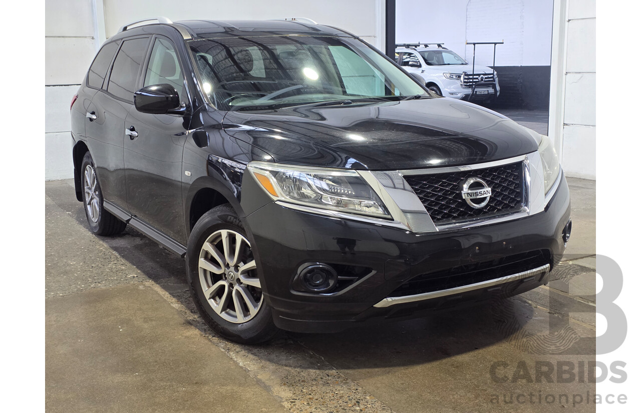 8/2014 Nissan Pathfinder ST (4x2) R52 4d Wagon Black Obsidian V6 3.5L - 7 Seater
