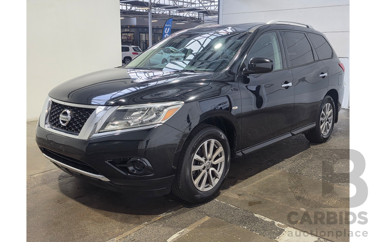 8/2014 Nissan Pathfinder ST (4x2) R52 4d Wagon Black Obsidian V6 3.5L - 7 Seater