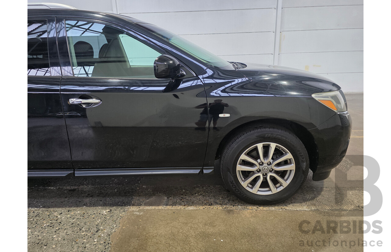 8/2014 Nissan Pathfinder ST (4x2) R52 4d Wagon Black Obsidian V6 3.5L - 7 Seater