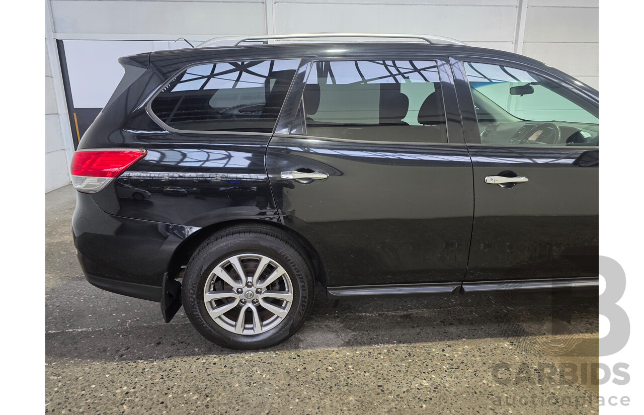 8/2014 Nissan Pathfinder ST (4x2) R52 4d Wagon Black Obsidian V6 3.5L - 7 Seater