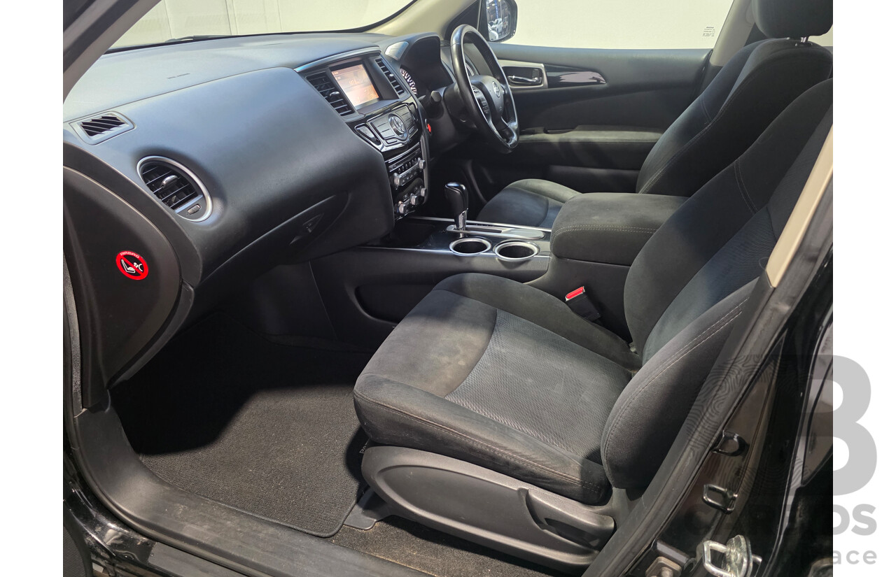 8/2014 Nissan Pathfinder ST (4x2) R52 4d Wagon Black Obsidian V6 3.5L - 7 Seater