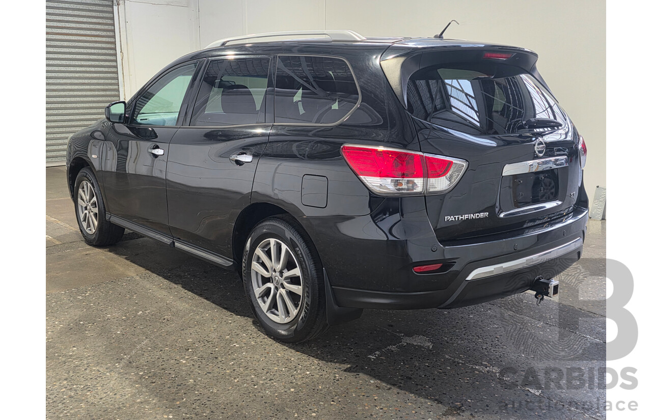 8/2014 Nissan Pathfinder ST (4x2) R52 4d Wagon Black Obsidian V6 3.5L - 7 Seater