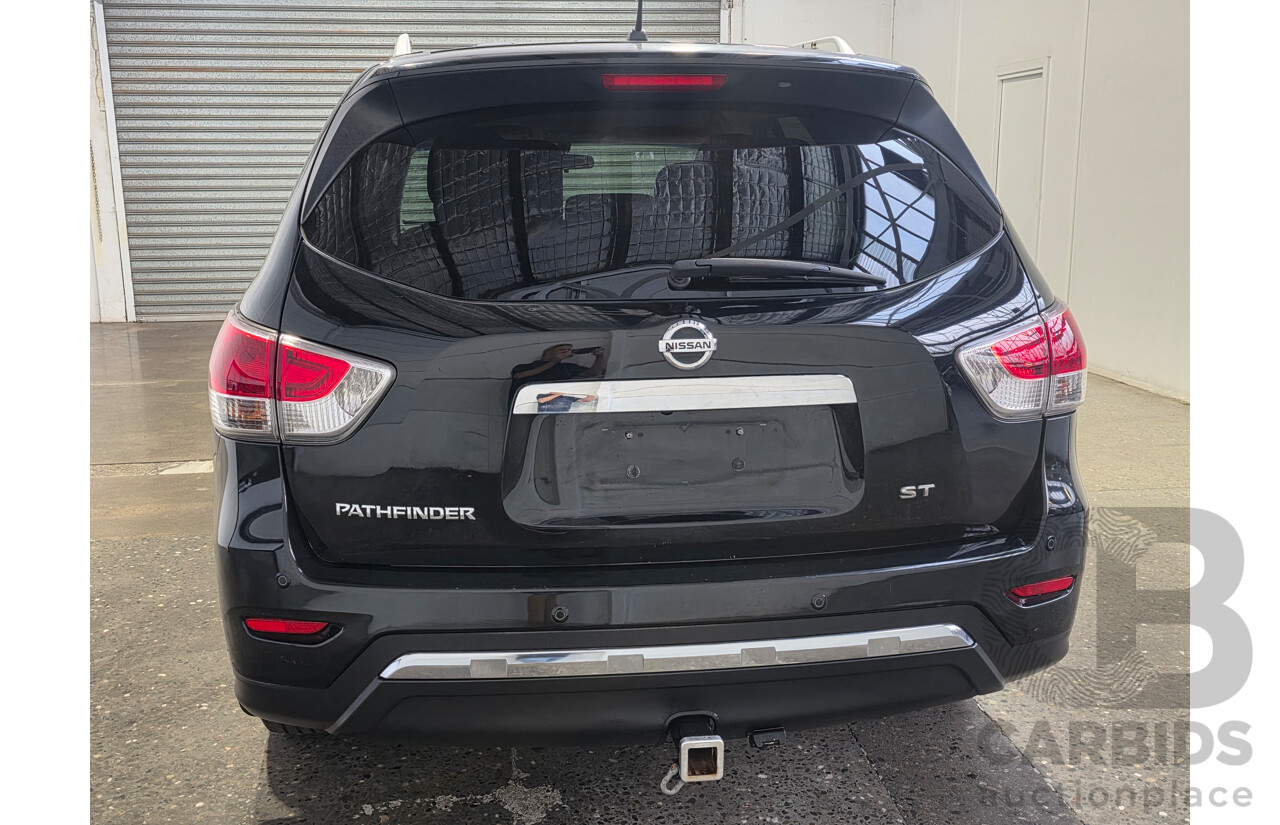 8/2014 Nissan Pathfinder ST (4x2) R52 4d Wagon Black Obsidian V6 3.5L - 7 Seater