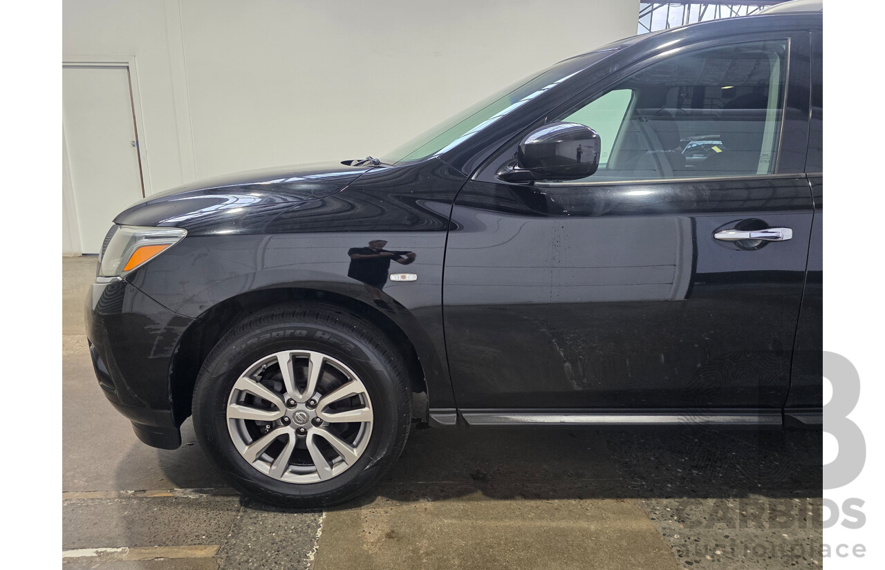 8/2014 Nissan Pathfinder ST (4x2) R52 4d Wagon Black Obsidian V6 3.5L - 7 Seater