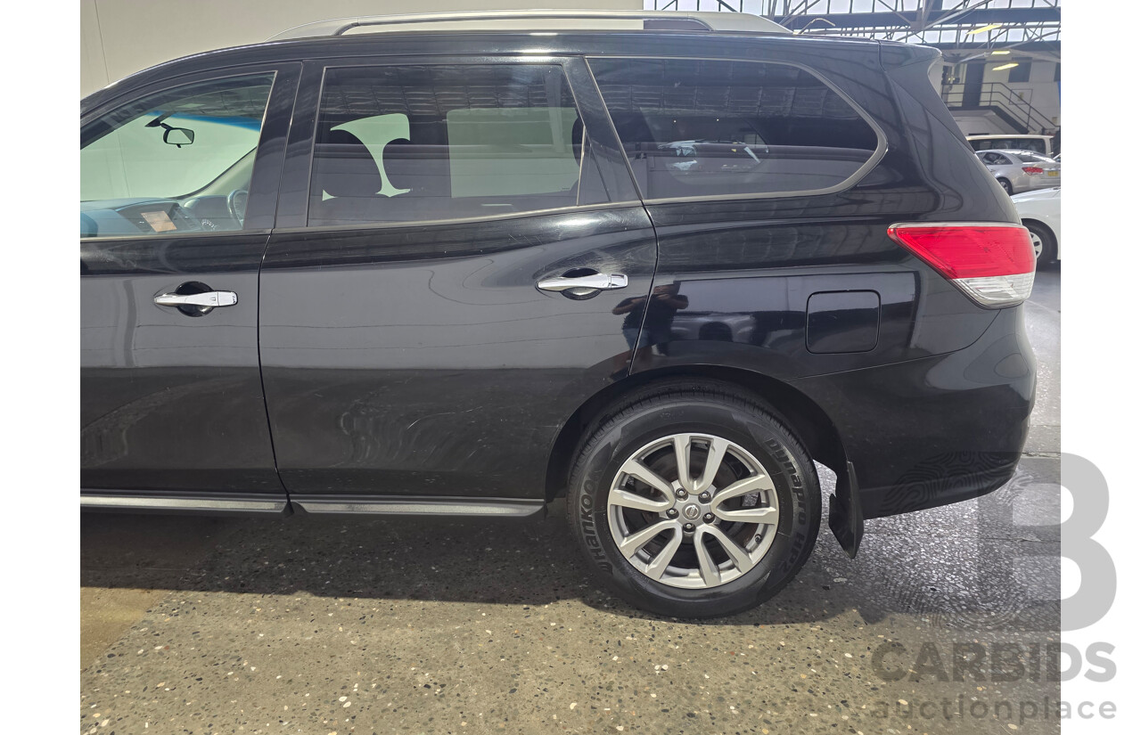 8/2014 Nissan Pathfinder ST (4x2) R52 4d Wagon Black Obsidian V6 3.5L - 7 Seater