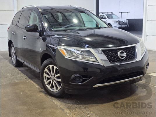8/2014 Nissan Pathfinder ST (4x2) R52 4d Wagon Black Obsidian V6 3.5L - 7 Seater