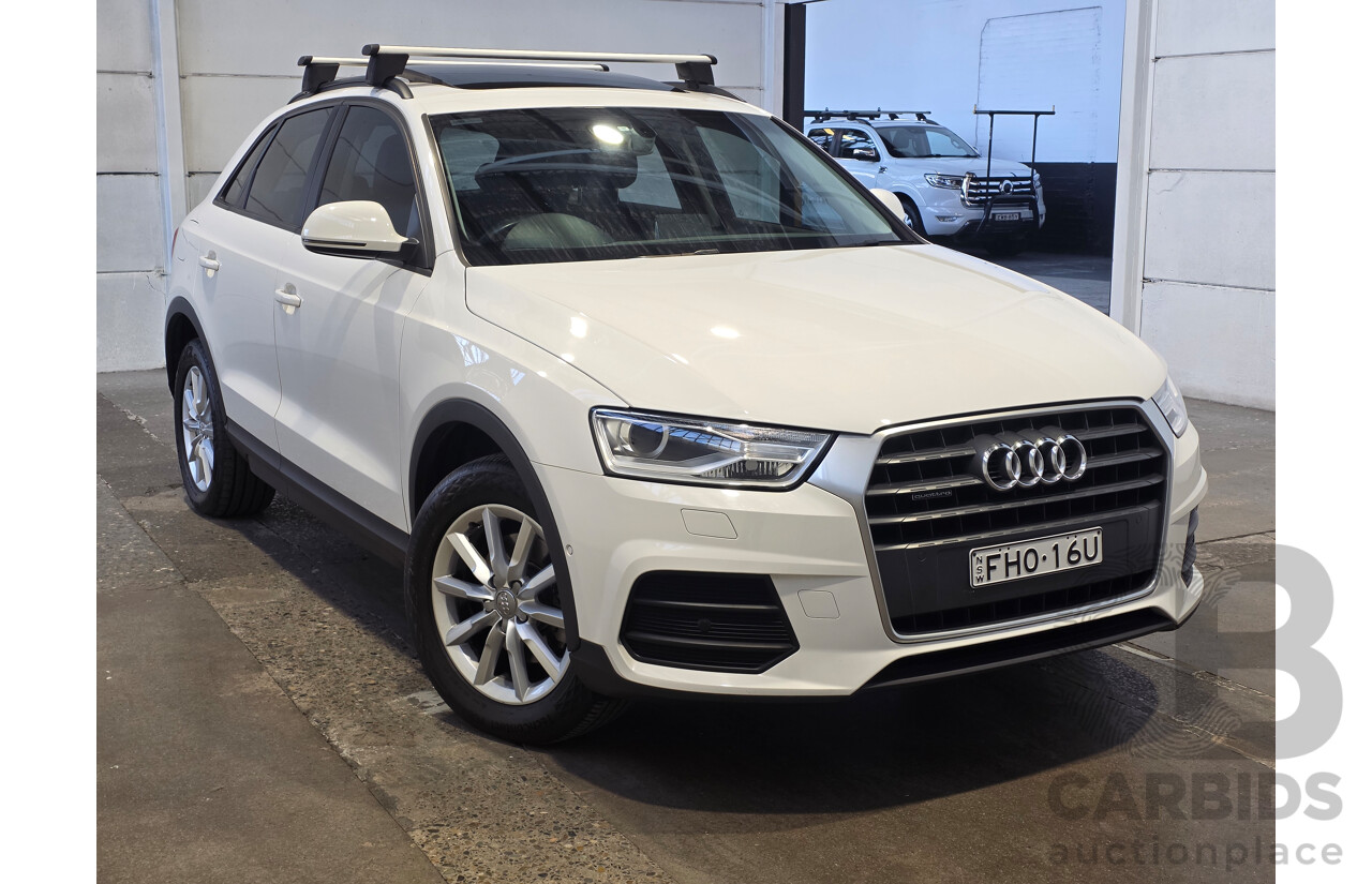 7/2016 Audi Q3 2.0 TDI Quattro (AWD) 8U MY15 4d Wagon Cortina White Turbo 2.0L