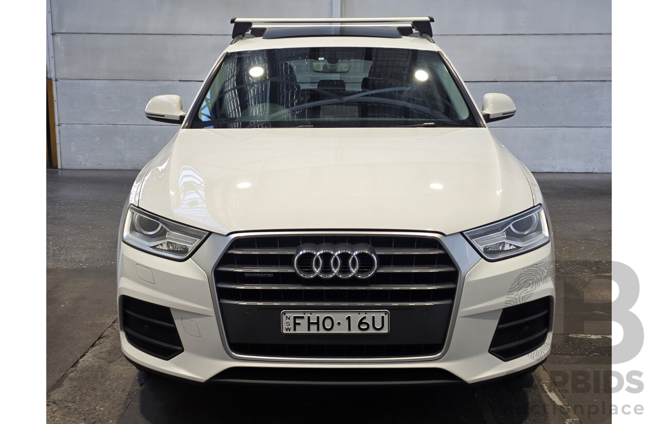 7/2016 Audi Q3 2.0 TDI Quattro (AWD) 8U MY15 4d Wagon Cortina White Turbo 2.0L