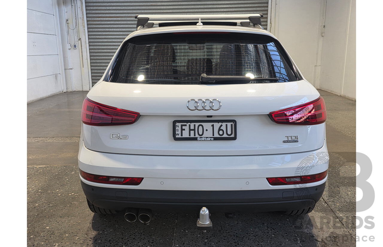 7/2016 Audi Q3 2.0 TDI Quattro (AWD) 8U MY15 4d Wagon Cortina White Turbo 2.0L